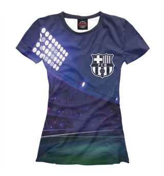 Женская футболка Barcelona Ночное Поле