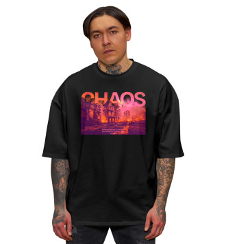 Мужская Хлопковая футболка оверсайз Chaos