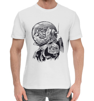 Мужская Хлопковая футболка Space Cat
