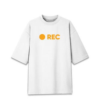 Женская Хлопковая футболка оверсайз REC