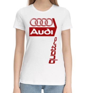 Женская Хлопковая футболка Audi