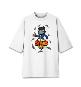 Женская Хлопковая футболка оверсайз Brawl Stars Crow