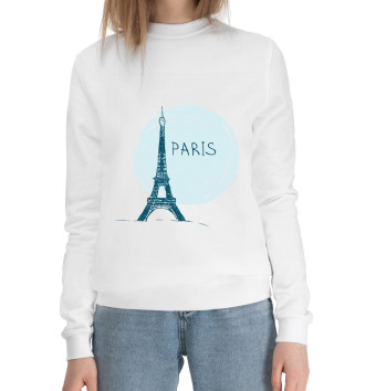 Женский Хлопковый свитшот Париж