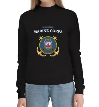 Женский Хлопковый свитшот Luxembourg Marine Corps