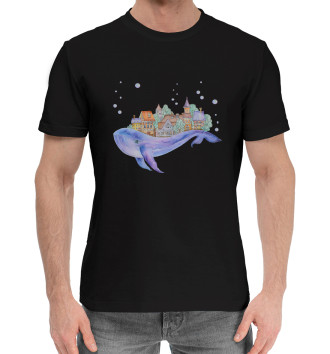Мужская Хлопковая футболка Сказочный кит