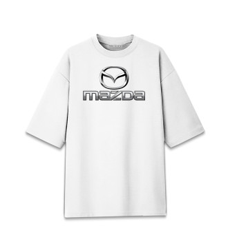 Женская Хлопковая футболка оверсайз Mazda