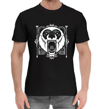 Мужская Хлопковая футболка Злой Панда