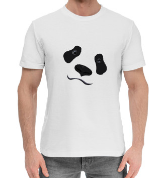 Мужская Хлопковая футболка Взгляд панды