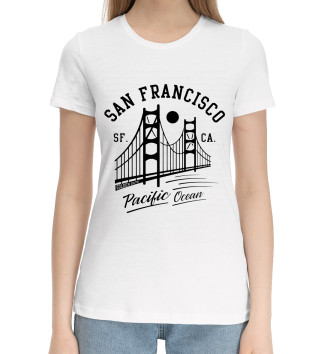 Женская Хлопковая футболка San Francisco