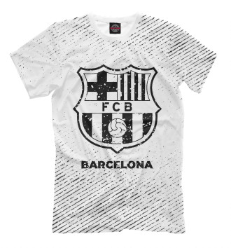 Футболка для мальчиков Barcelona гранж светлый