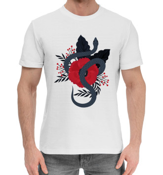 Мужская Хлопковая футболка Змеи
