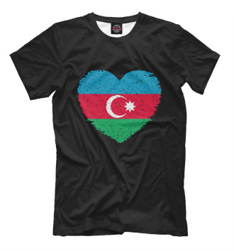 Мужская Футболка Сердце Азербайджана