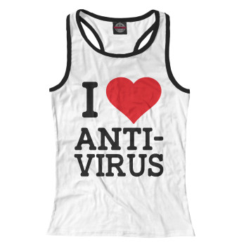 Женская Борцовка I love antivirus