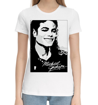 Женская Хлопковая футболка Michael Jackson