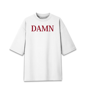 Мужская Хлопковая футболка оверсайз DAMN. Kendrick Lamar