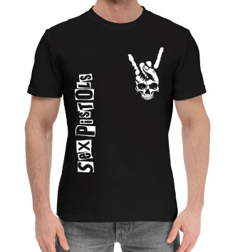 Мужская Хлопковая футболка Sex Pistols Рок Символ на темном