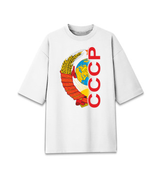 Хлопковая футболка оверсайз для девочек СССР