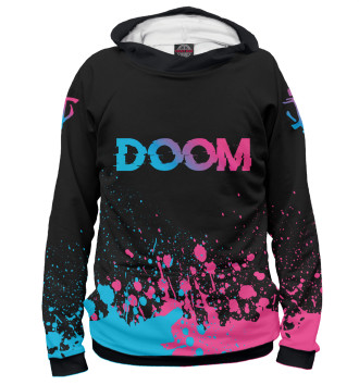 Худи для девочек Doom Neon Gradient (цветные брызги)