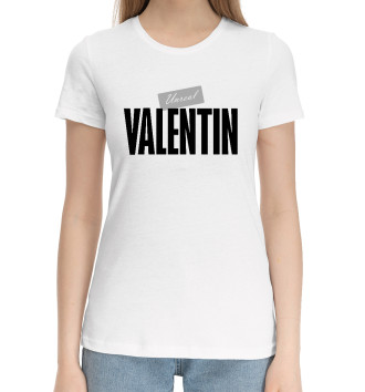Женская Хлопковая футболка Валентин