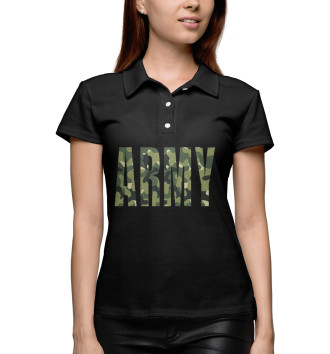 Женское Поло Армия, надпись ARMY