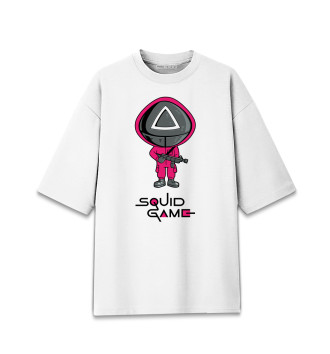 Хлопковая футболка оверсайз для девочек Мультяшный охранник