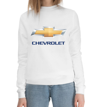 Женский Хлопковый свитшот Chevrolet