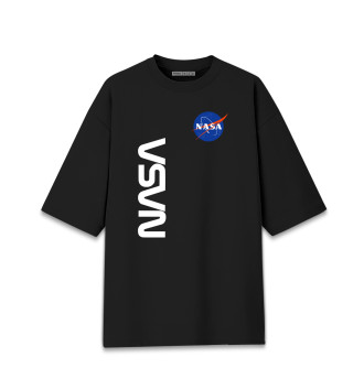 Мужская Хлопковая футболка оверсайз NASA
