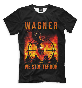 Мужская Футболка Wagner we stop terror
