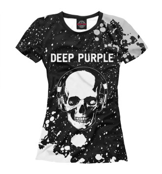 Женская Футболка Deep Purple | Череп