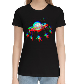 Женская Хлопковая футболка Psychedelic Space