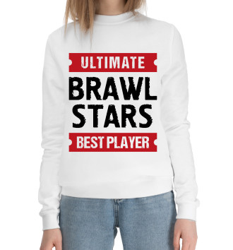 Женский Хлопковый свитшот Brawl Stars Ultimate Best player
