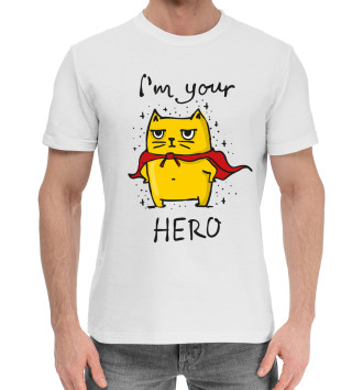 Мужская Хлопковая футболка I fm your hero