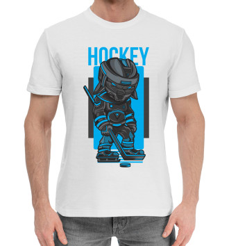 Мужская Хлопковая футболка Hockey