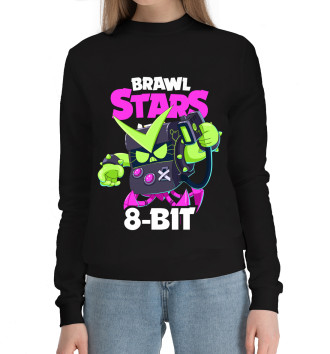 Женский Хлопковый свитшот Brawl Stars, 8-bit
