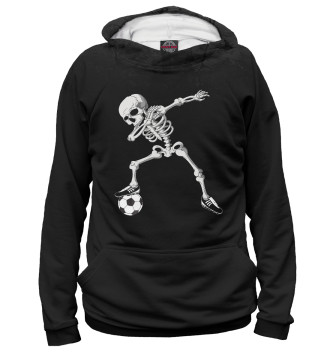 Худи для девочек Dabbing Skeleton Soccer