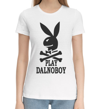 Женская Хлопковая футболка Play Dalnoboy