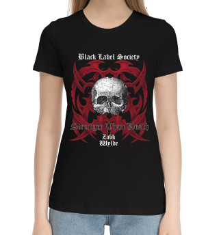 Женская хлопковая футболка Black label society