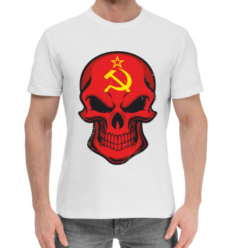 Мужская Хлопковая футболка Череп - СССР