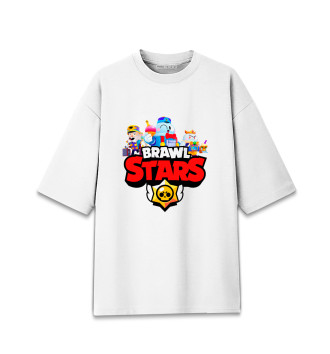 Женская Хлопковая футболка оверсайз BRAWL STARS / LOU.
