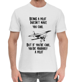 Женская хлопковая футболка Быть пилотом