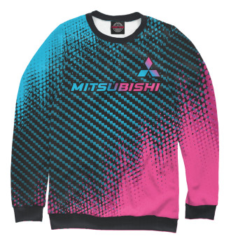 Женский Свитшот Mitsubishi Neon Gradient цветные полосы