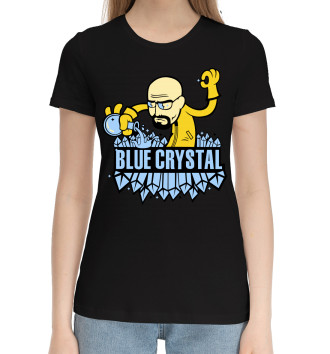 Женская Хлопковая футболка Blue crystal