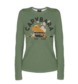 Женский Лонгслив Capybara fan club