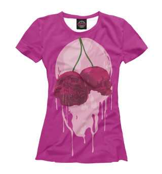 Женская футболка Skull Cherry