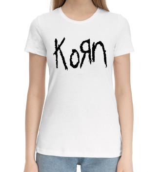Женская Хлопковая футболка Korn
