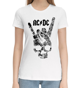 Женская Хлопковая футболка AC/DC