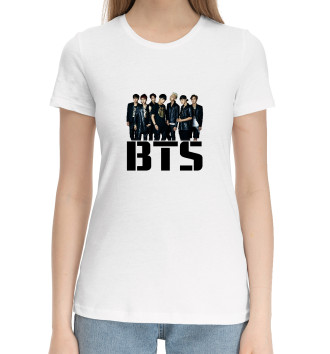 Женская Хлопковая футболка BTS группа