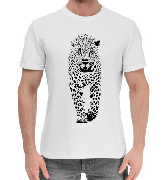 Мужская Хлопковая футболка Дерзкий леопард