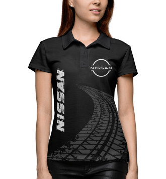 Женское Поло Nissan Speed Tires (черный)