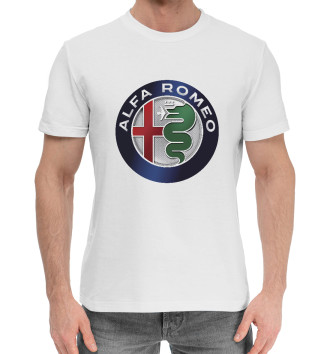 Мужская Хлопковая футболка Alfa Romeo